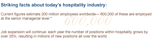 Current figures estimate 200 million employees worldwide--600,000 of these are employed at the senior managerial level.*